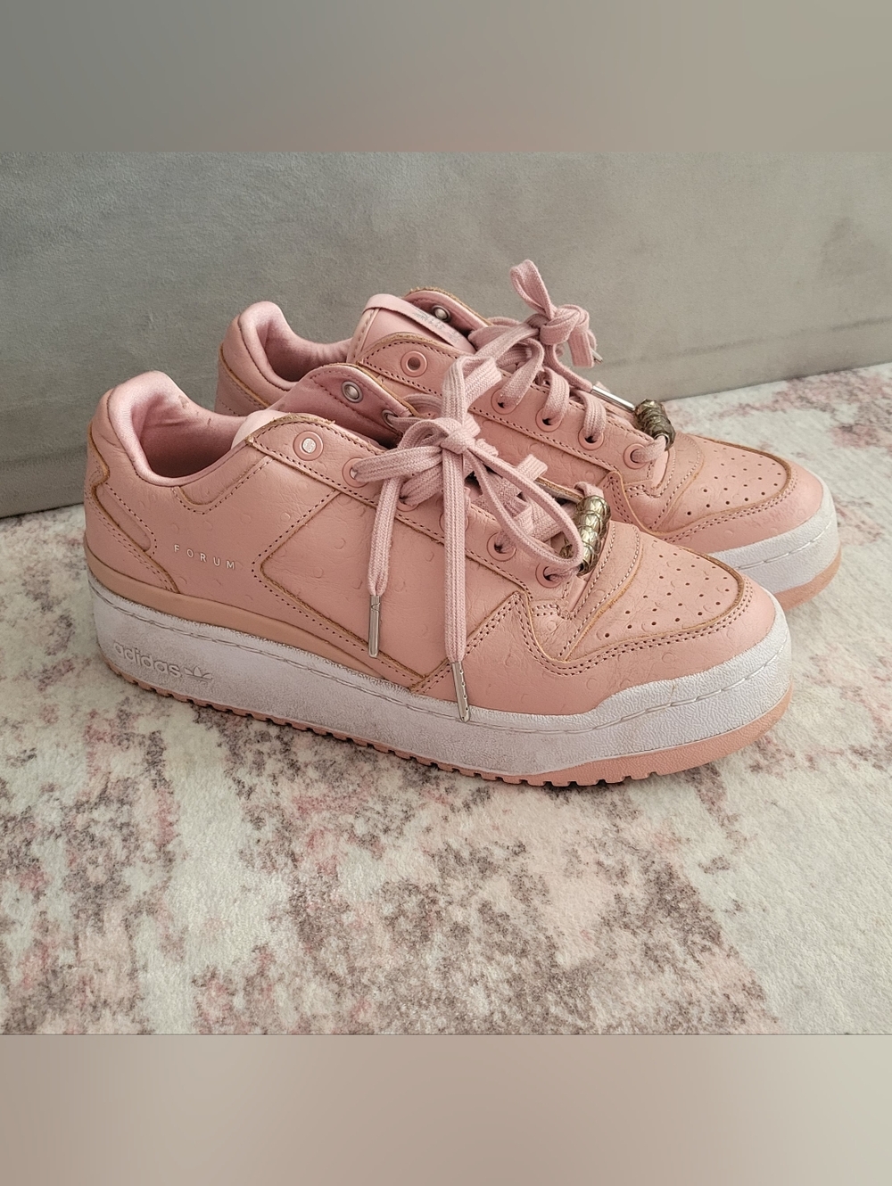 Adidas Pink Women's Forum Low Sneakers - 8.5